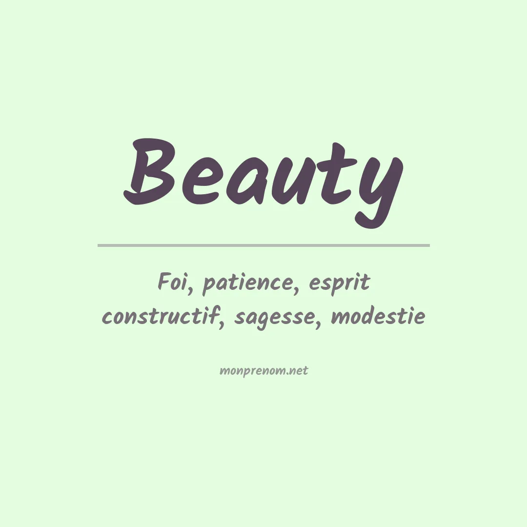 Prénom Beauty