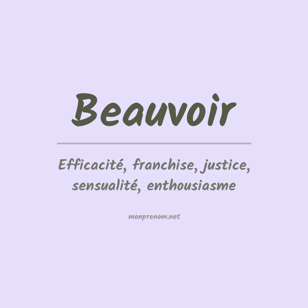 Prénom Beauvoir