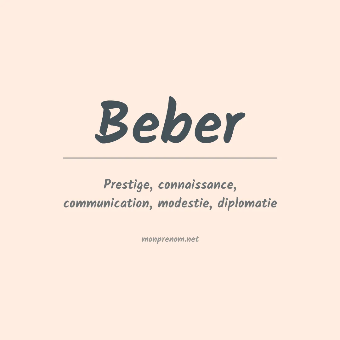 Prénom Beber