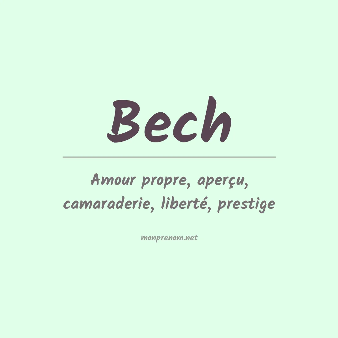 Prénom Bech
