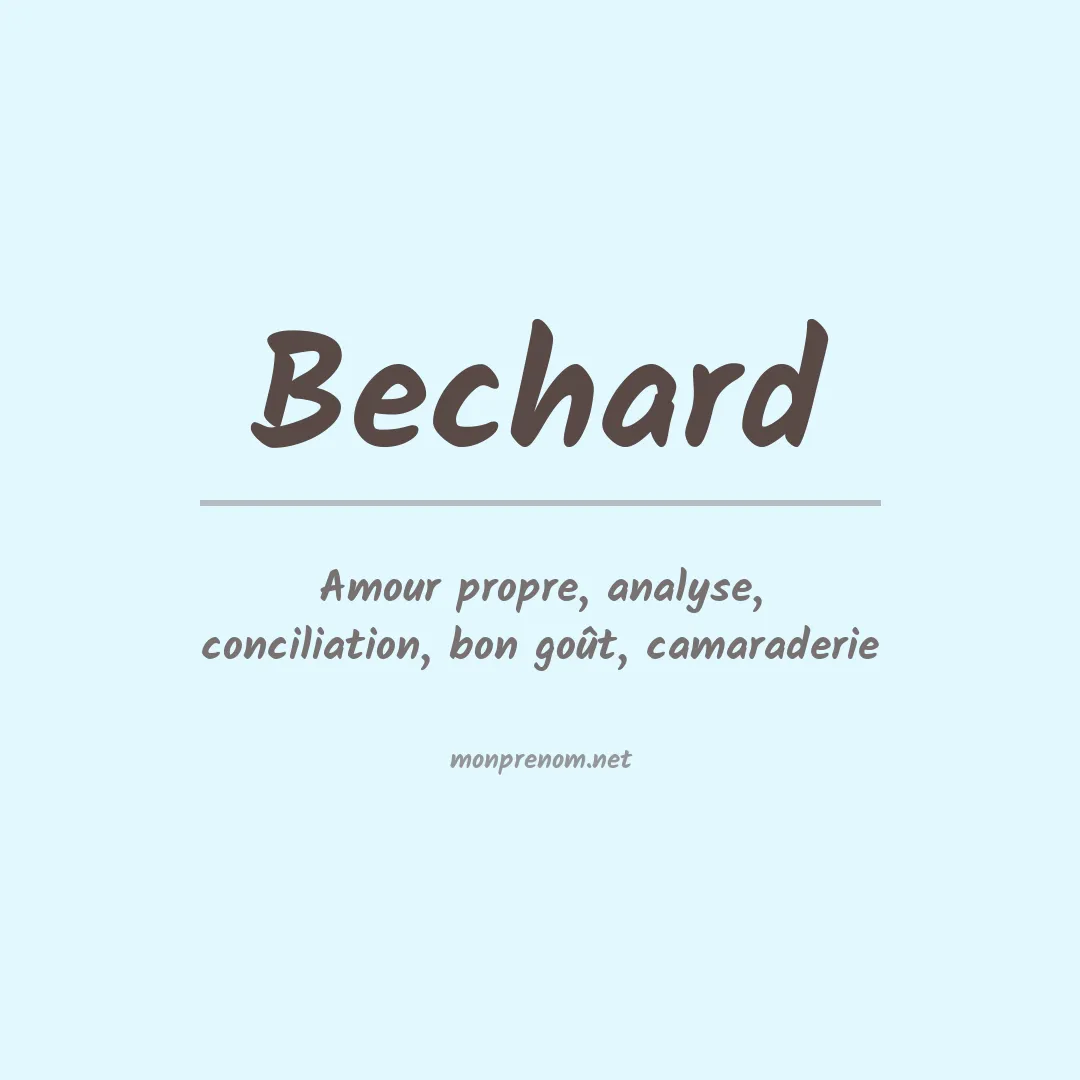 Prénom Bechard