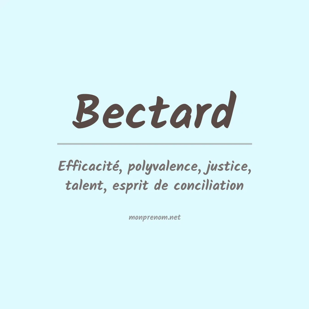 Signification du prénom Bectard