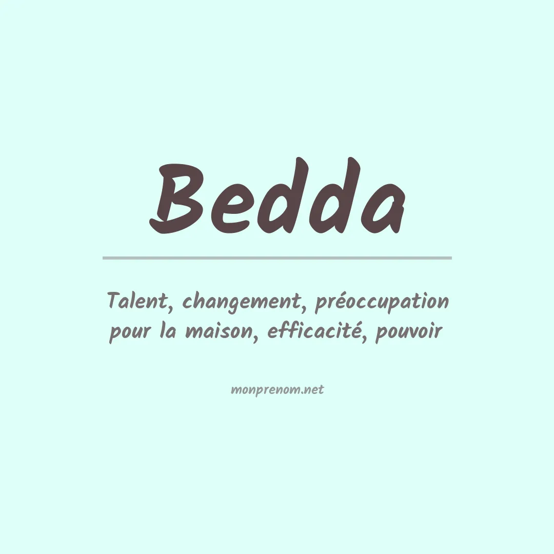Signification du prénom Bedda