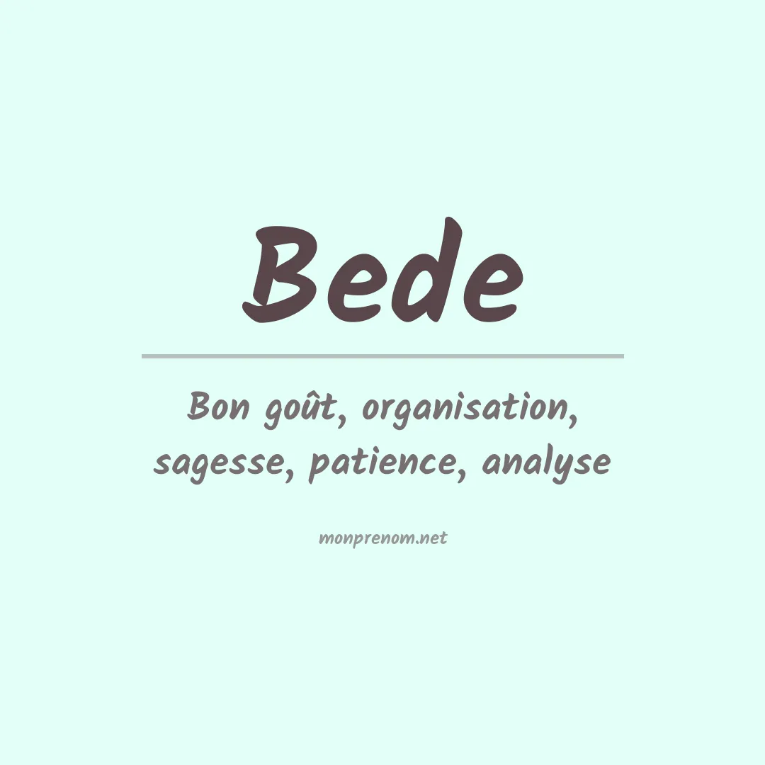 Signification du prénom Bede