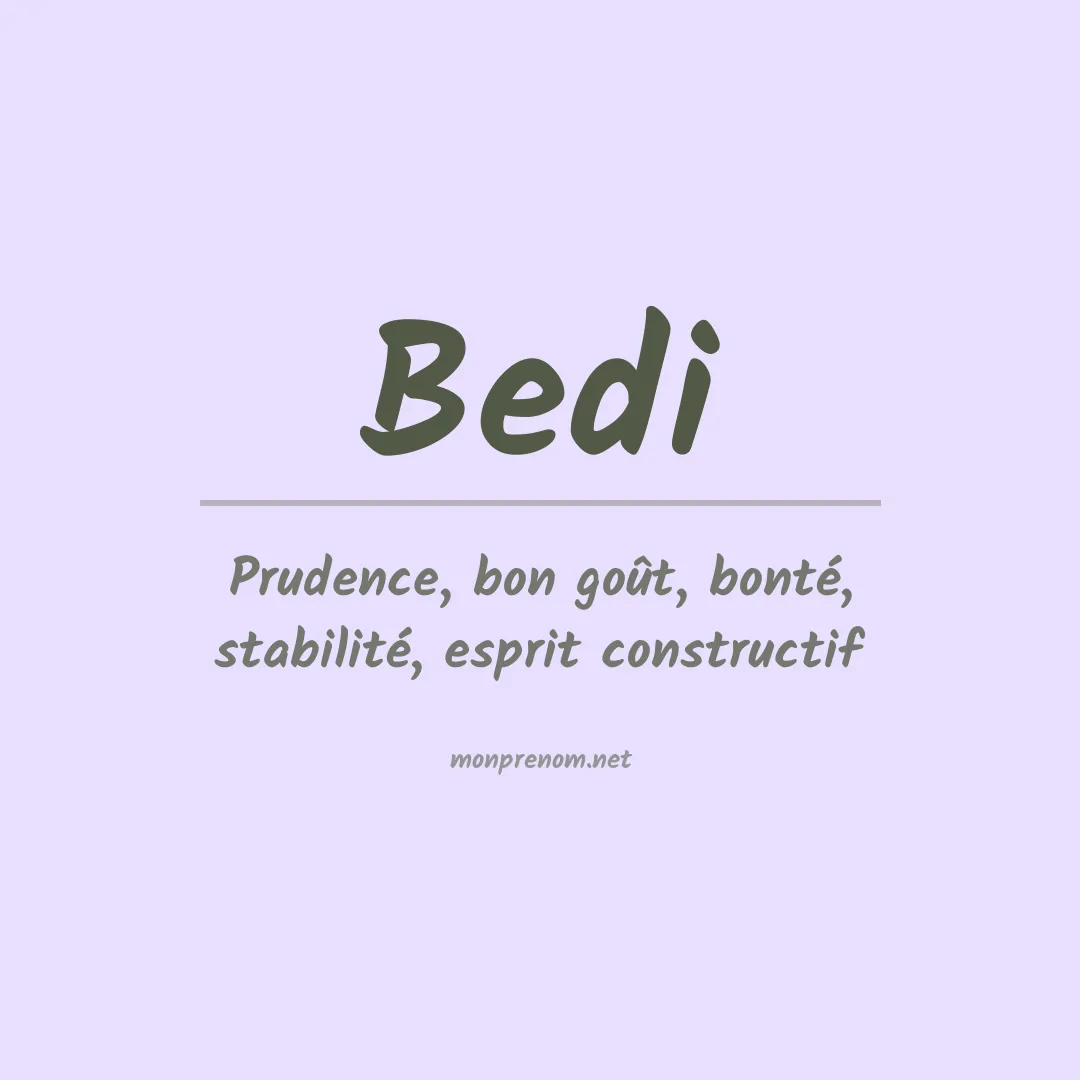 Prénom Bedi