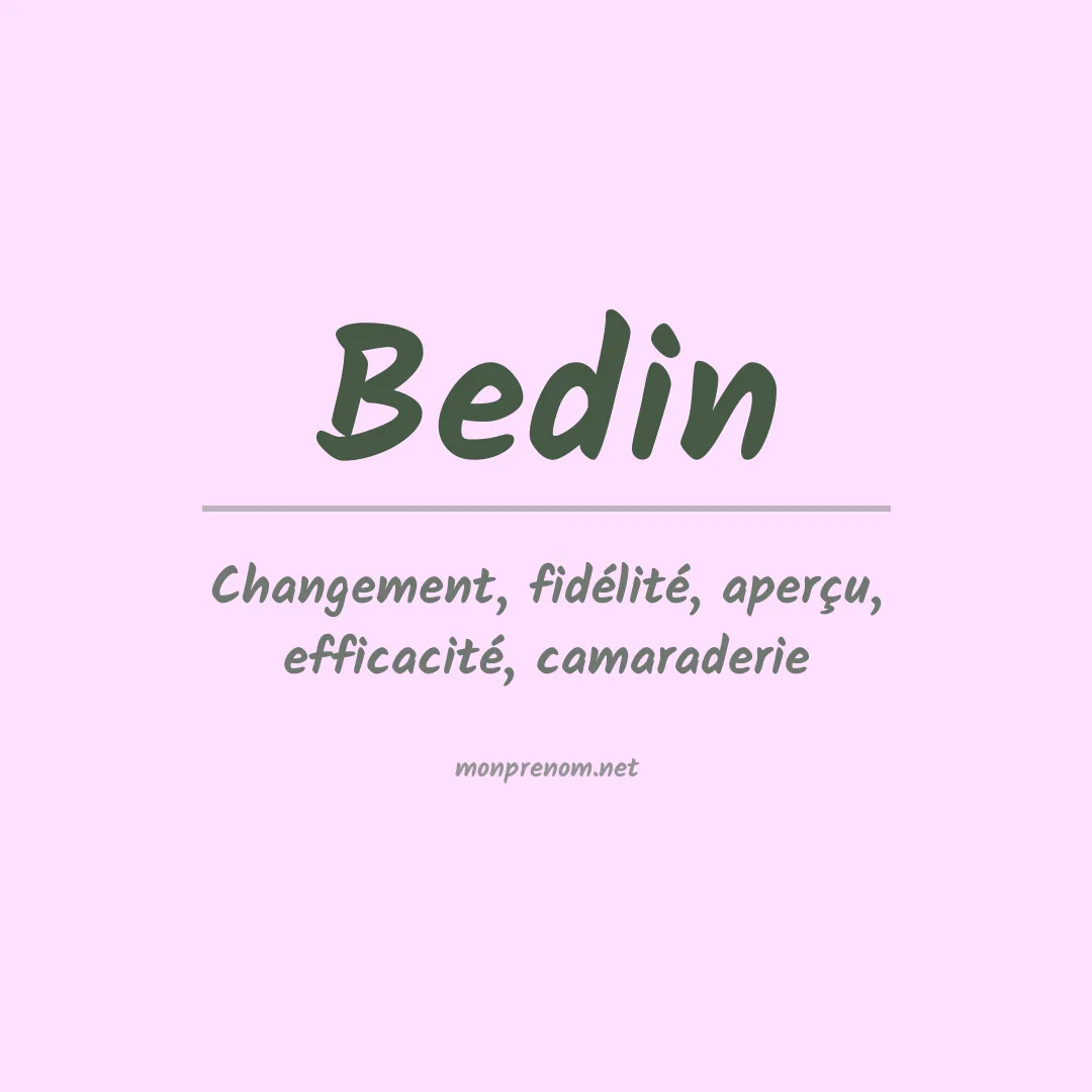 Signification du prénom Bedin