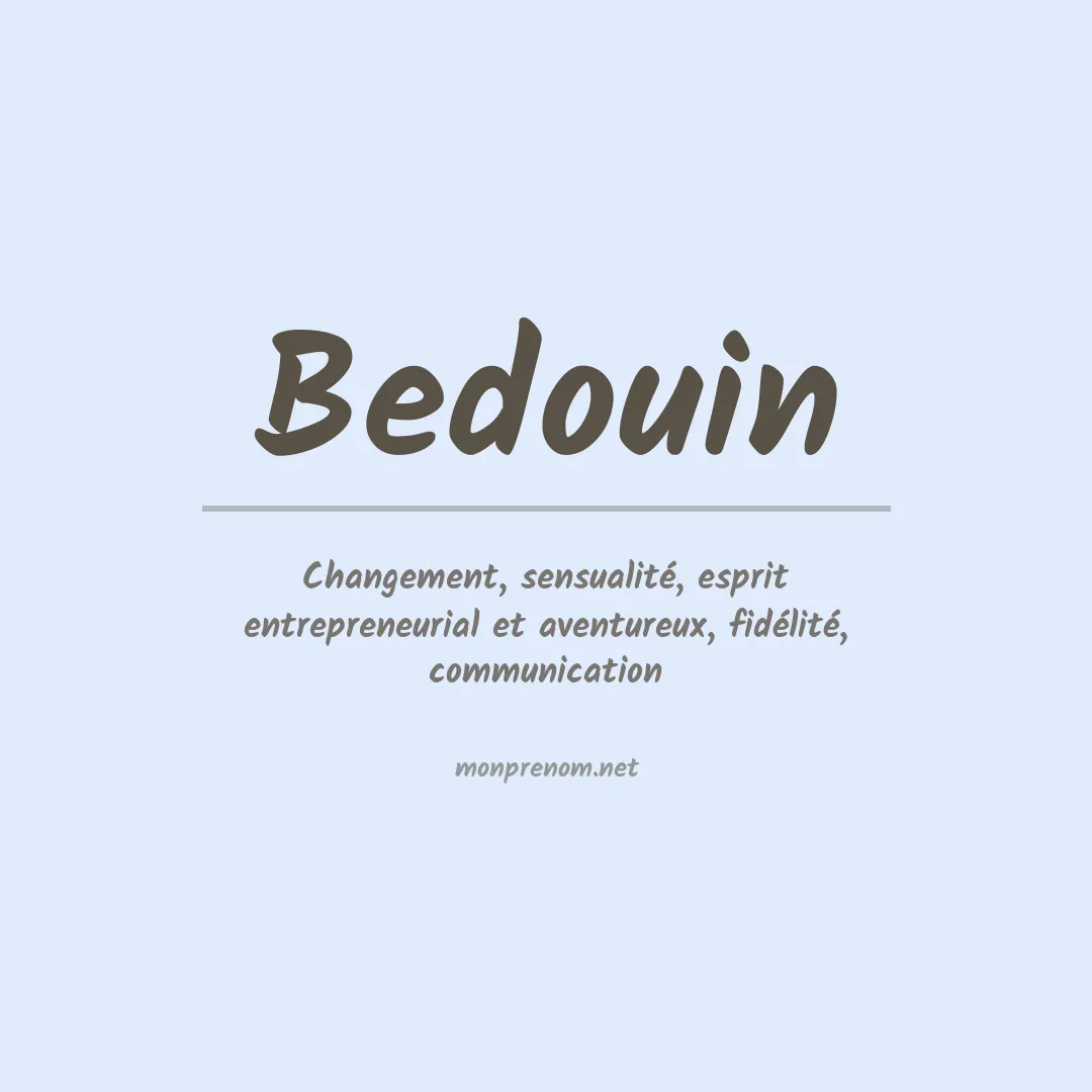Signification du prénom Bedouin