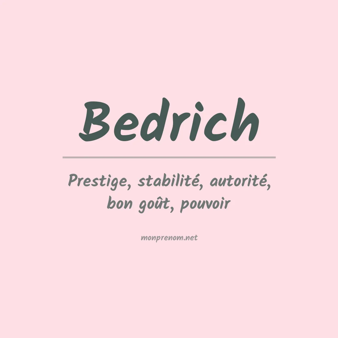 Signification du prénom Bedrich