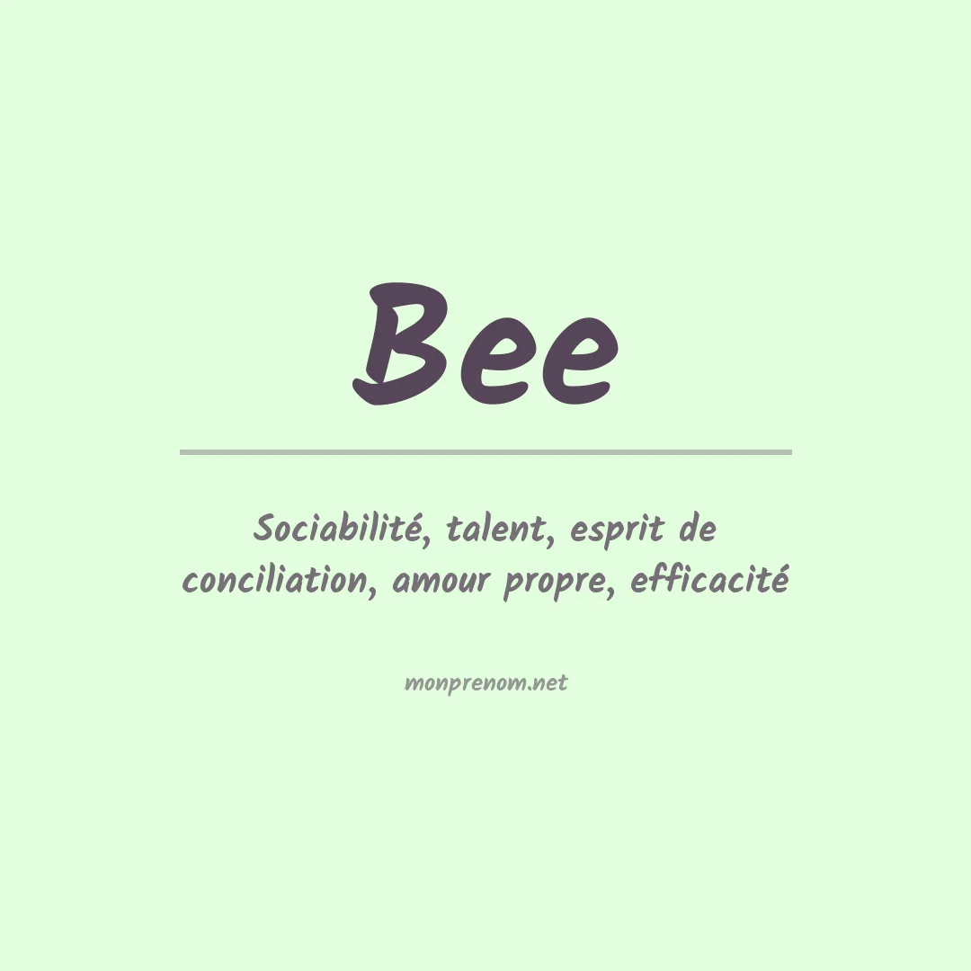 Prénom Bee