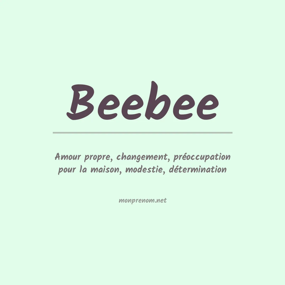 Prénom Beebee