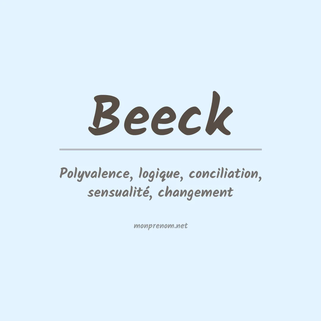 Prénom Beeck