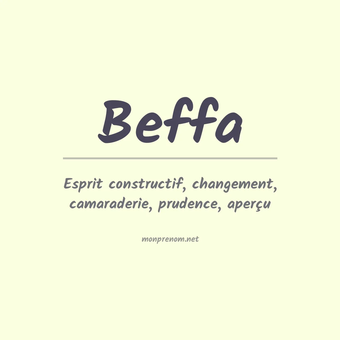 Prénom Beffa