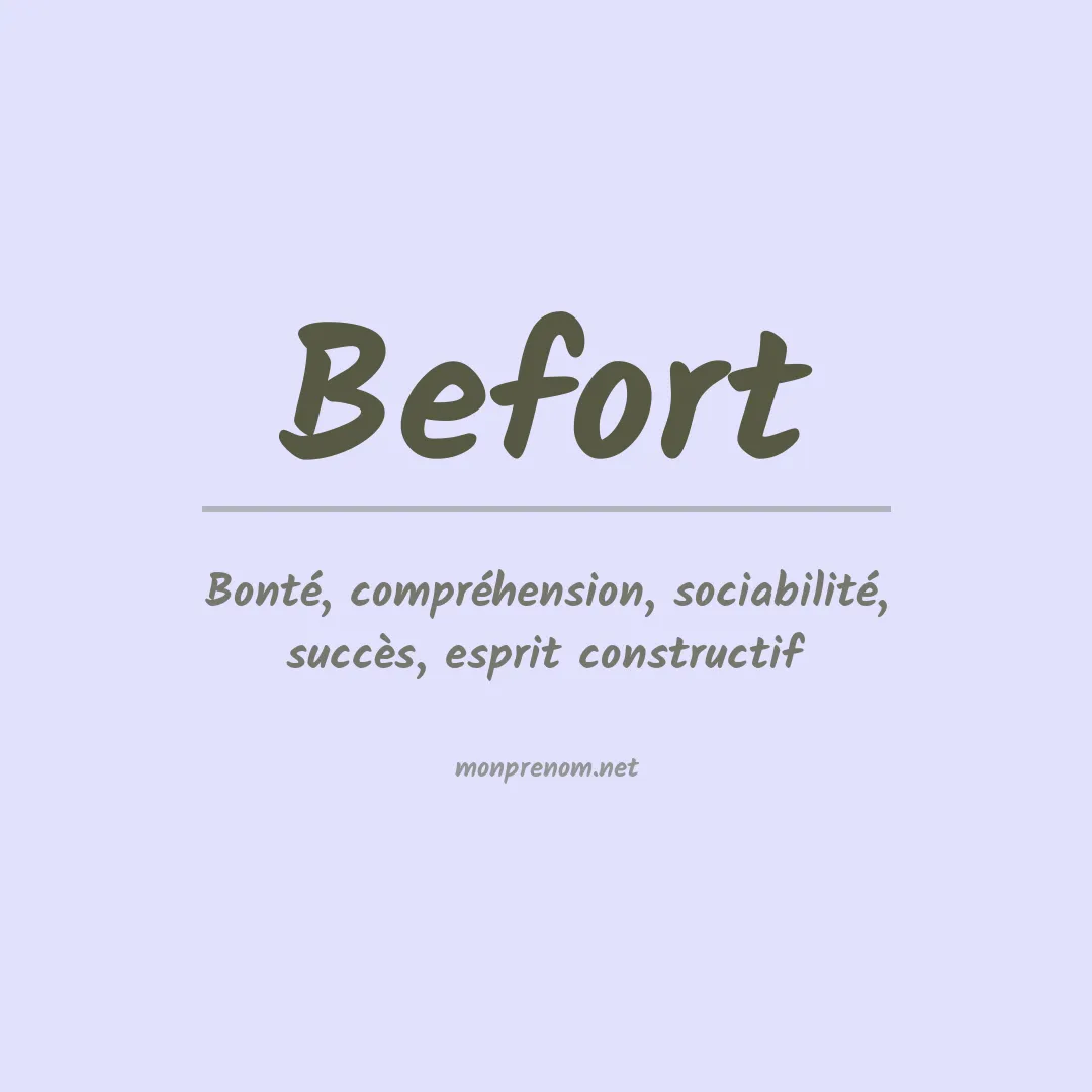 Prénom Befort