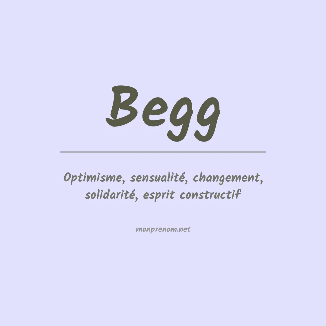 Prénom Begg