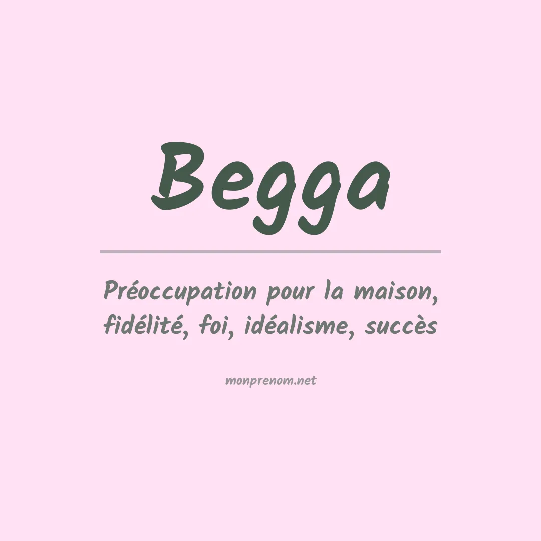 Signification du prénom Begga