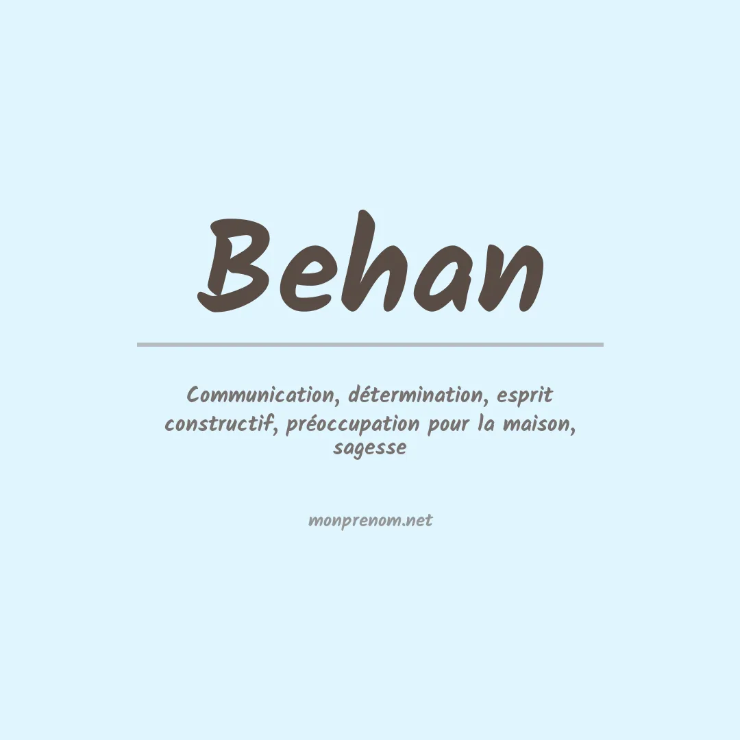 Prénom Behan