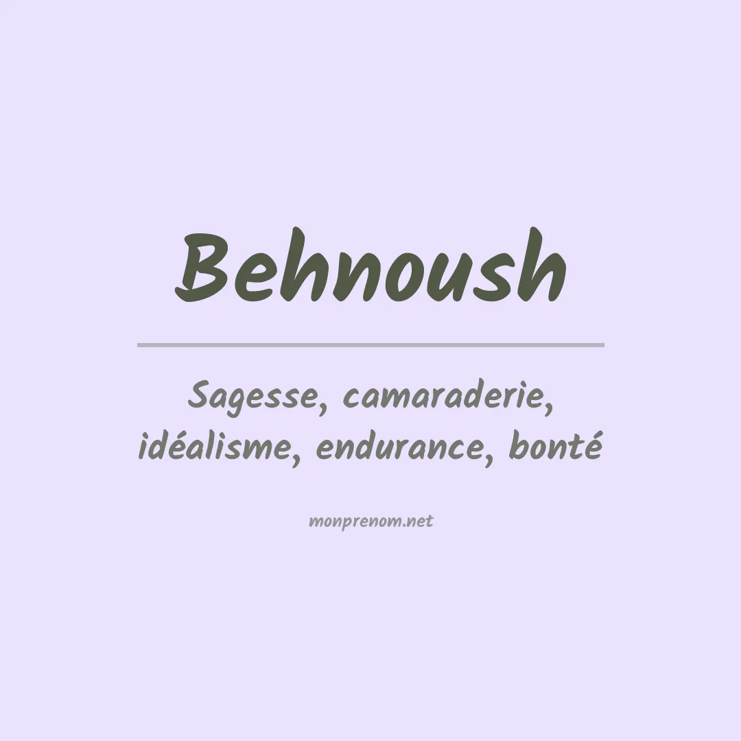 Signification du prénom Behnoush