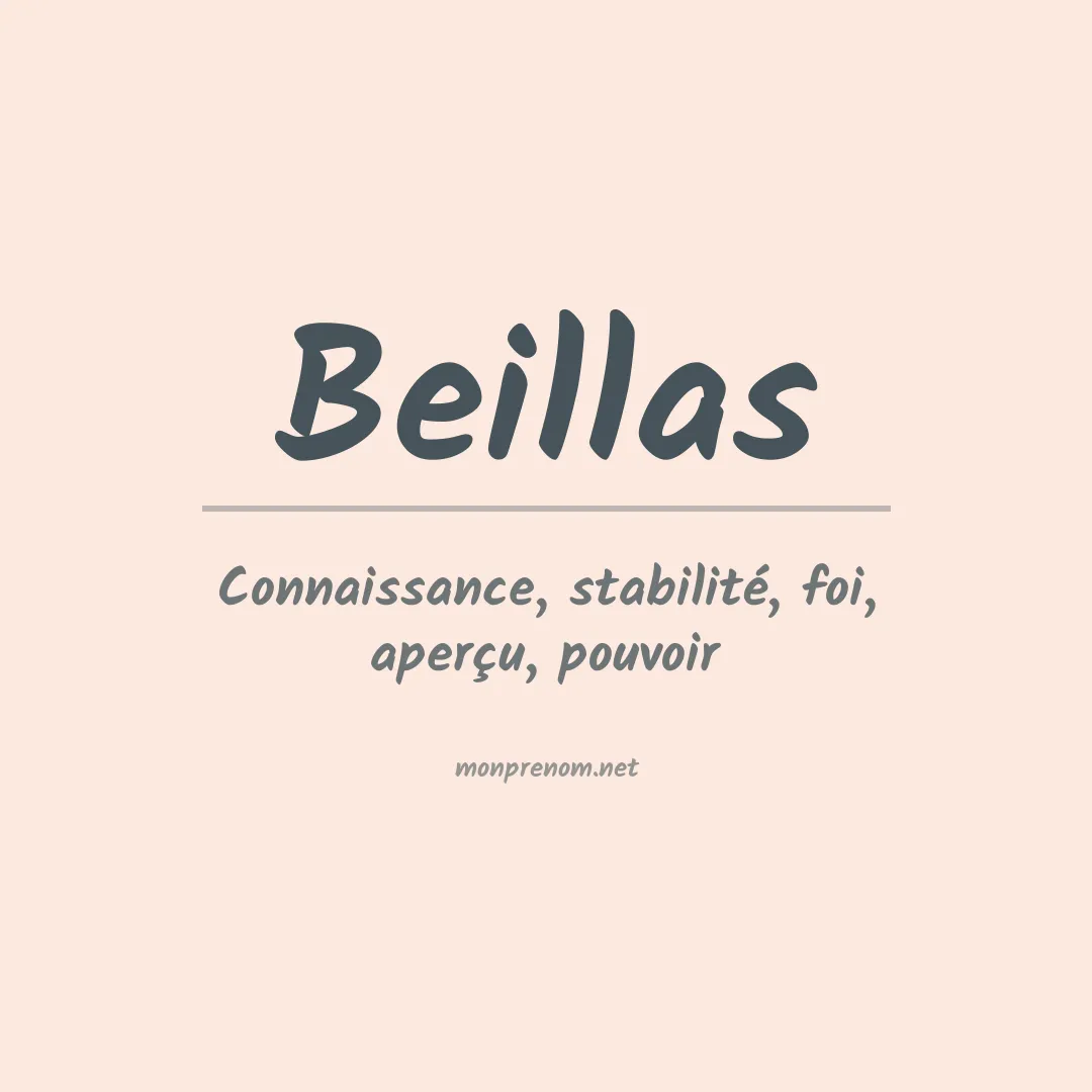 Signification du prénom Beillas