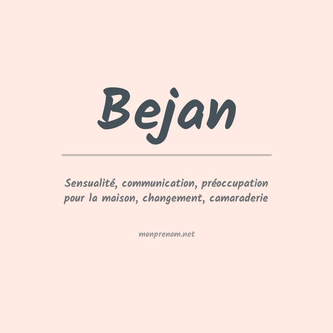 Signification du prénom Bejan