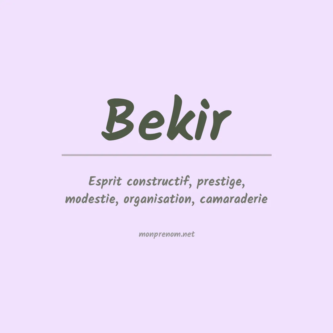 Prénom Bekir