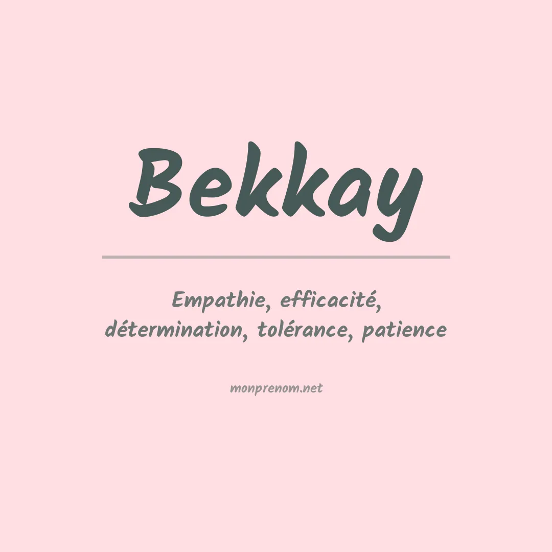 Prénom Bekkay
