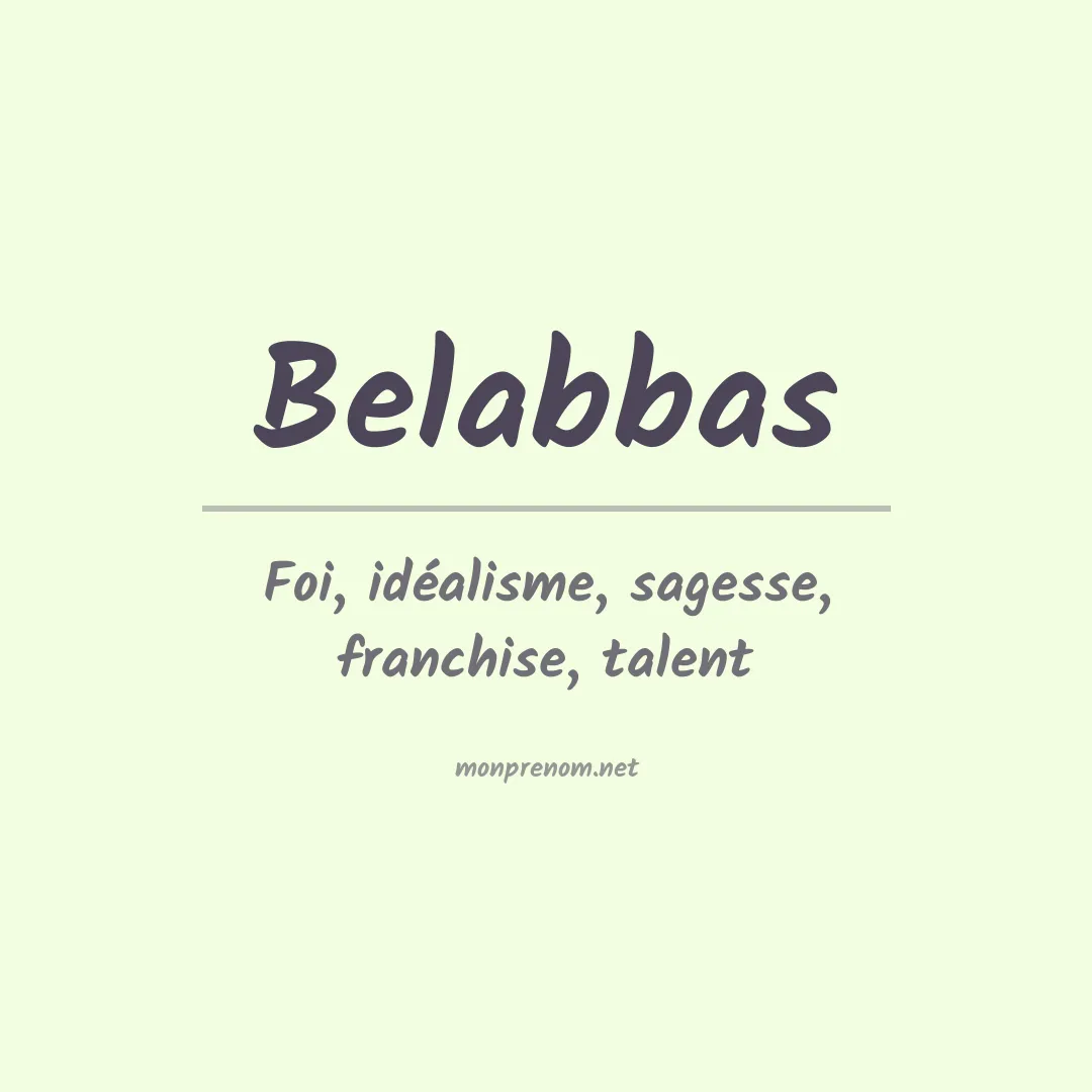 Prénom Belabbas