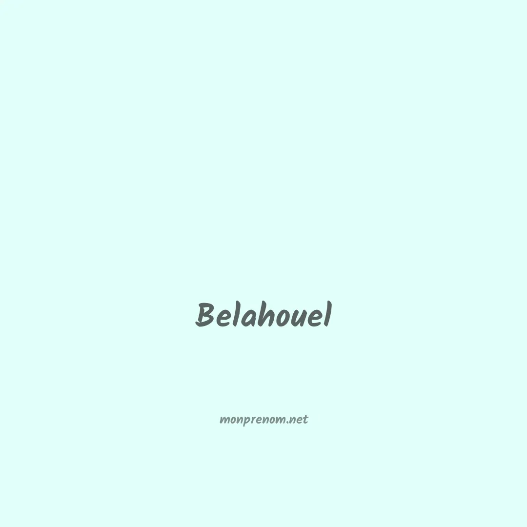 Belahouel en chinois