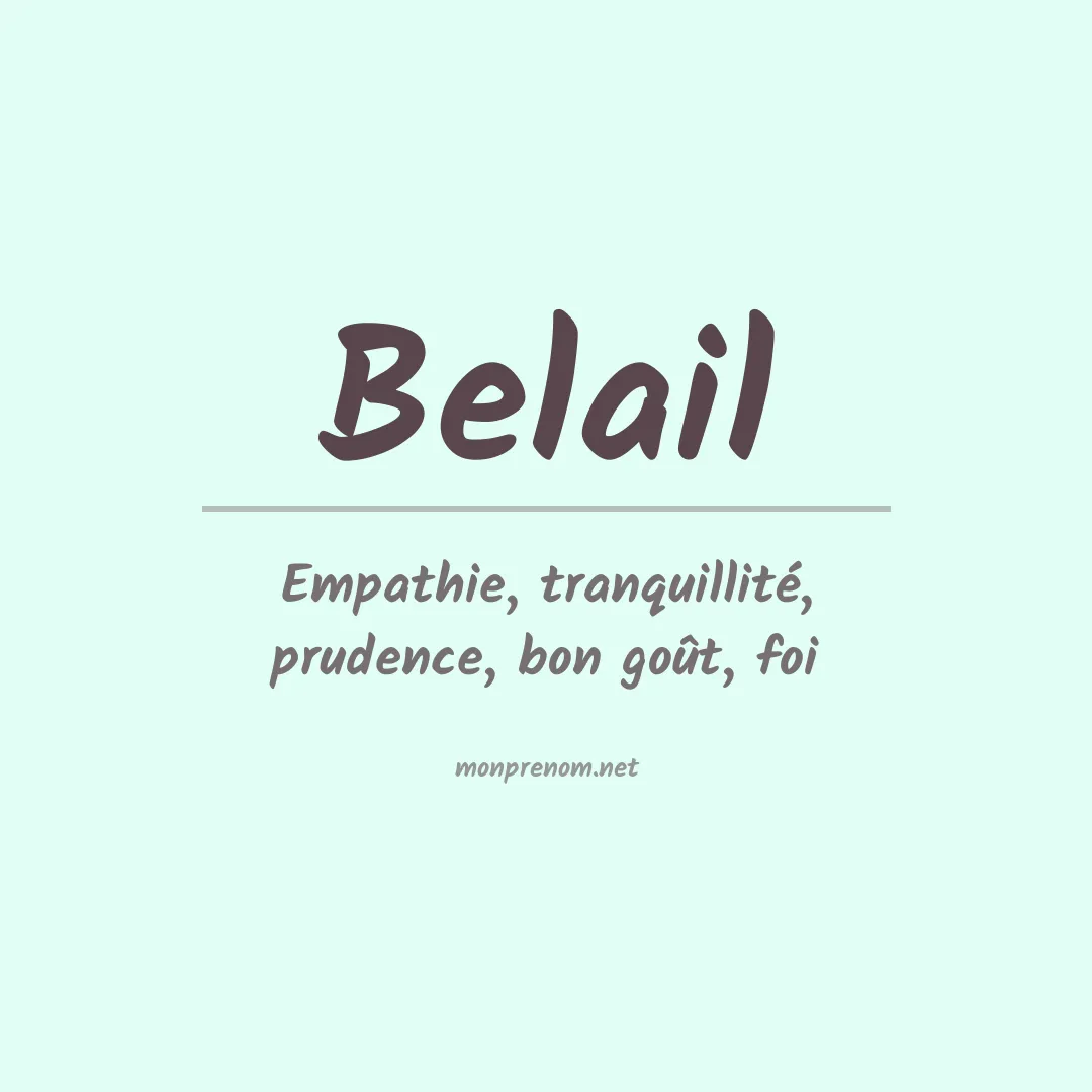 Signification du prénom Belail