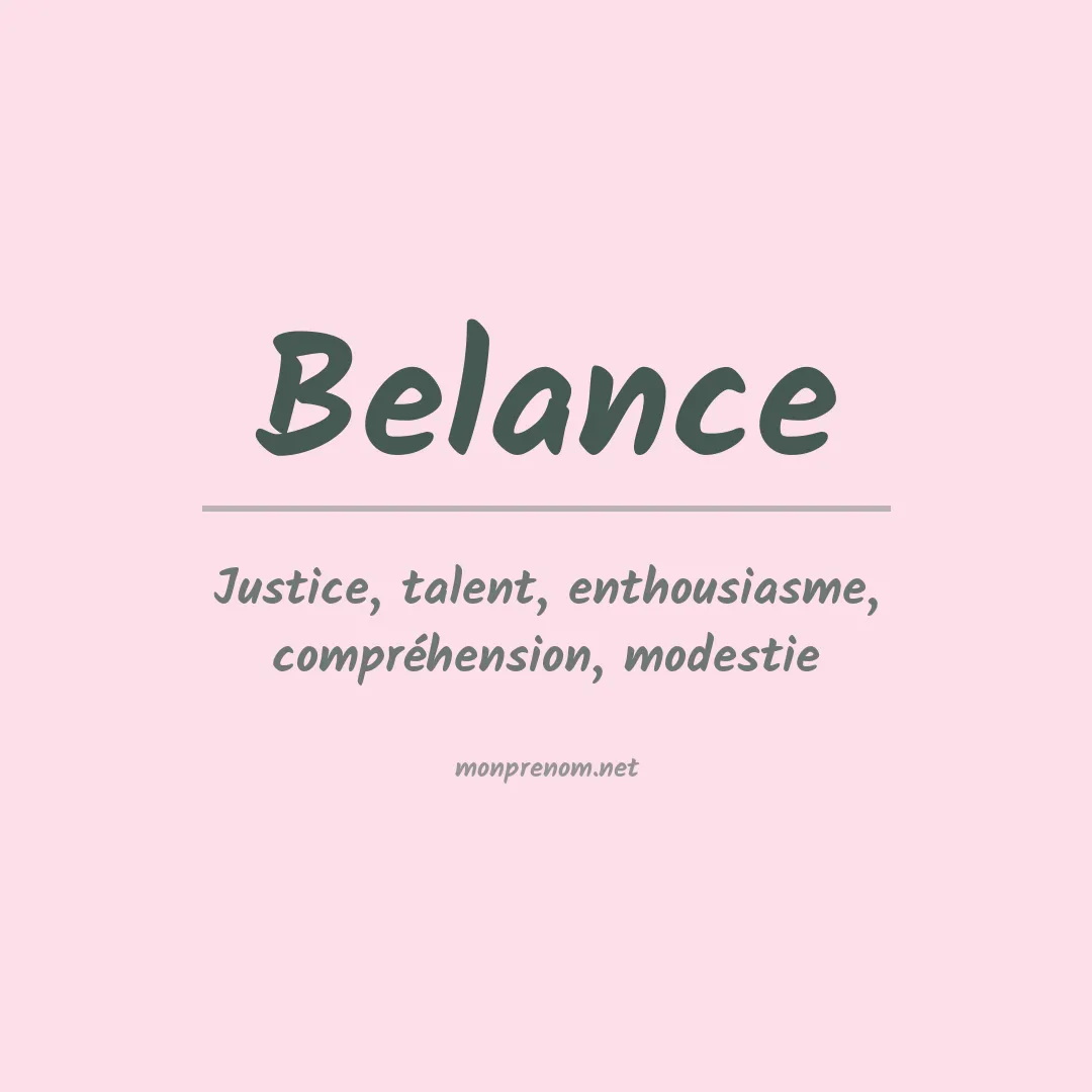 Signification du prénom Belance
