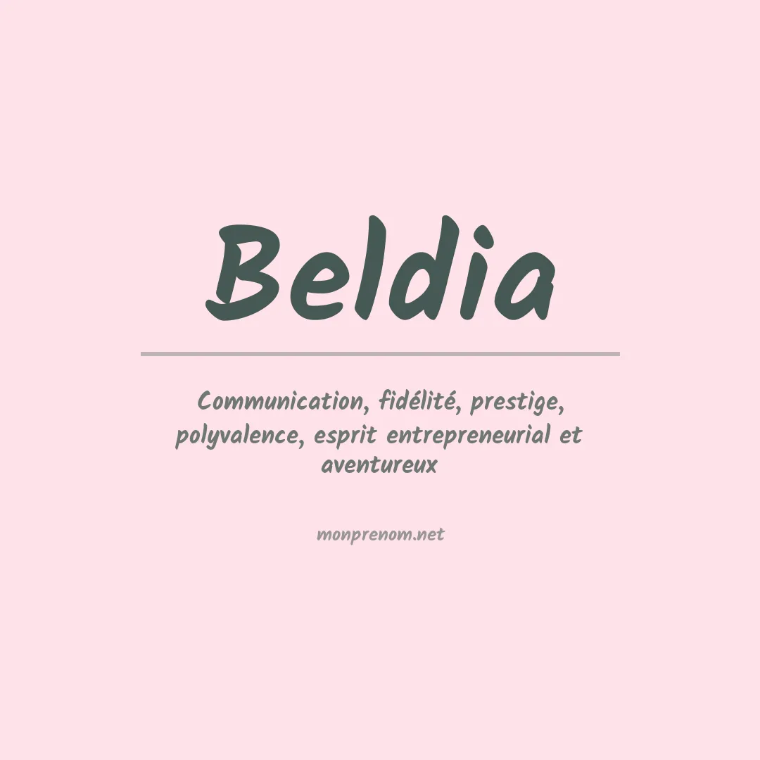 Signification du prénom Beldia