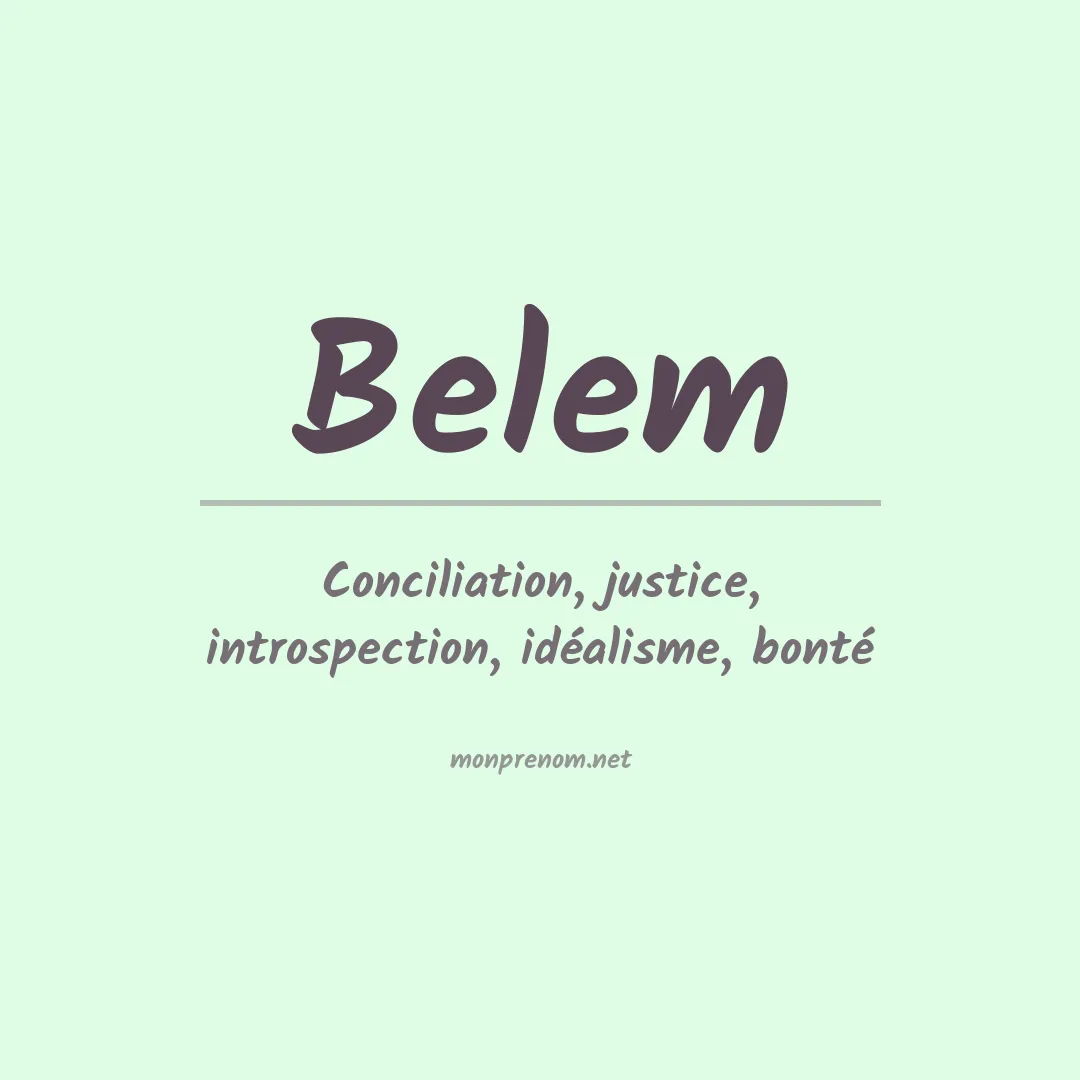 Prénom Belem