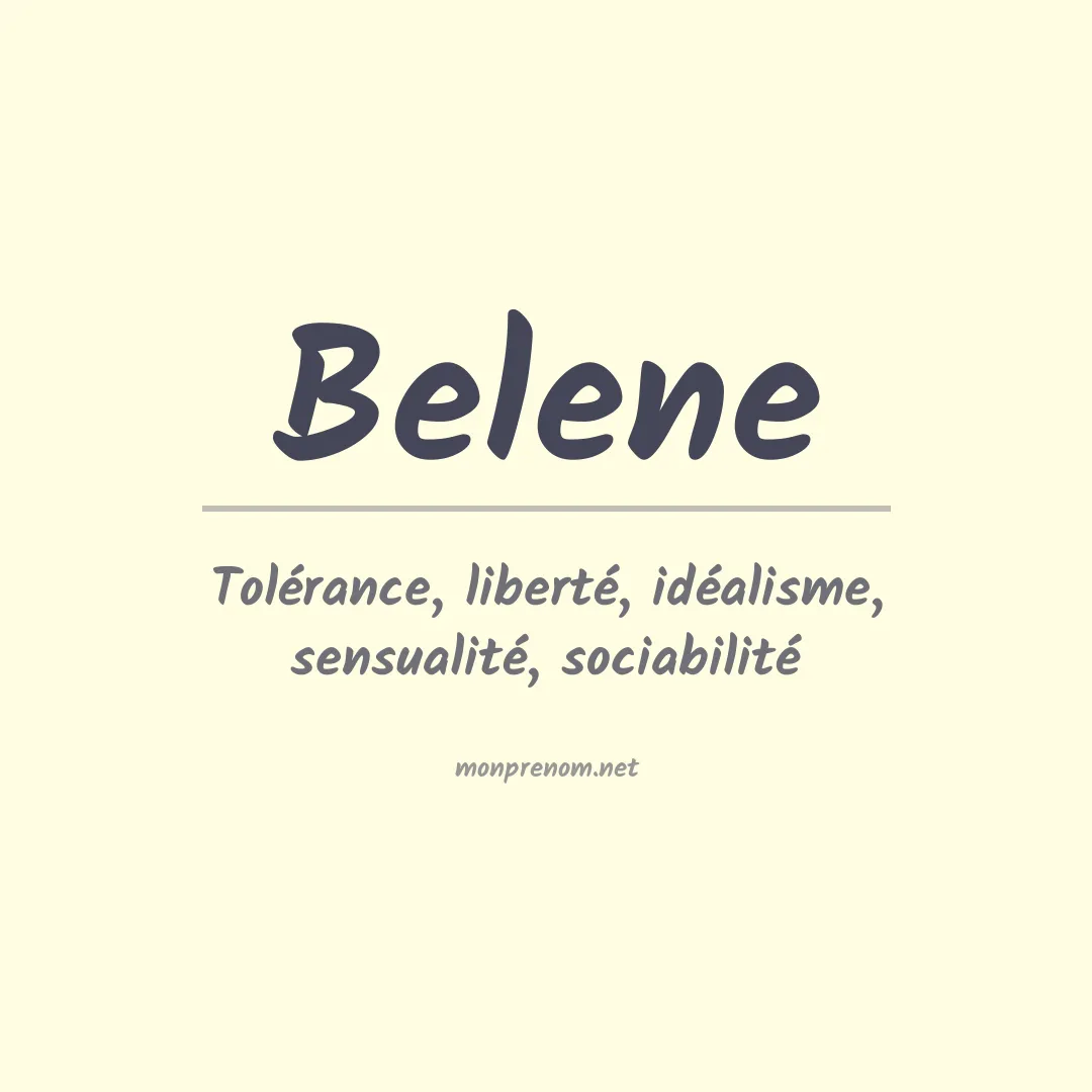 Signification du prénom Belene