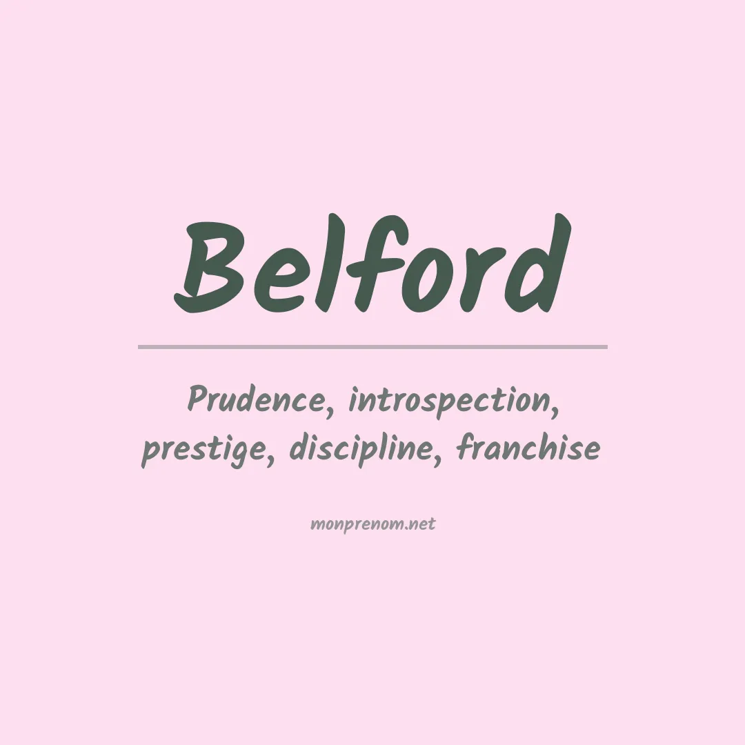 Prénom Belford