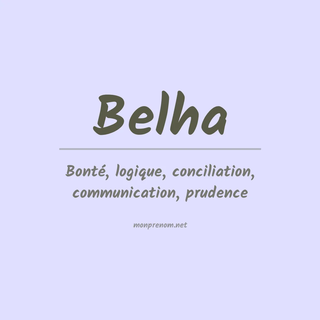 Signification du prénom Belha