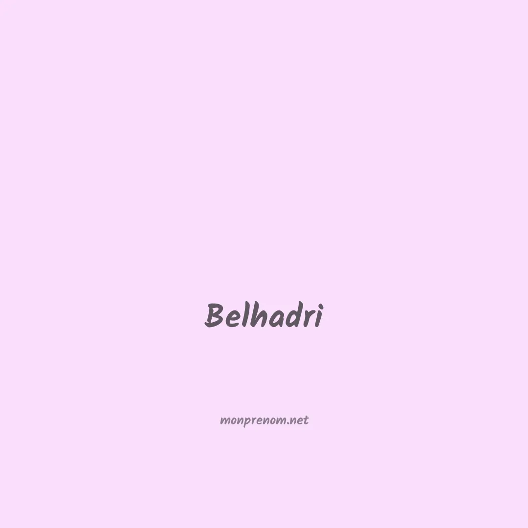 Belhadri en chinois