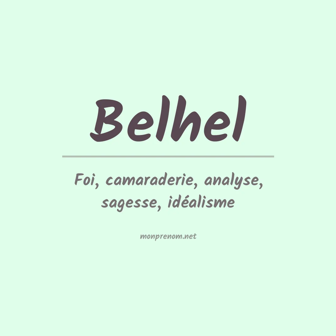 Signification du prénom Belhel