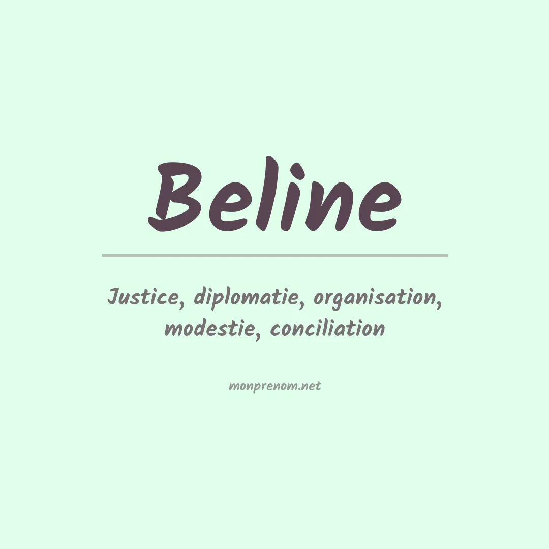 Prénom Beline