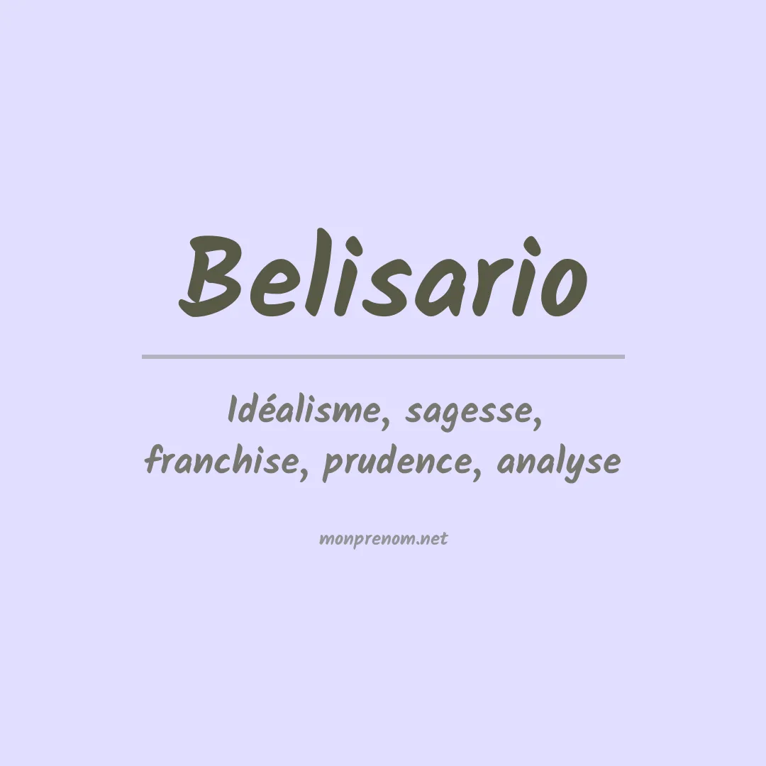 Signification du prénom Belisario