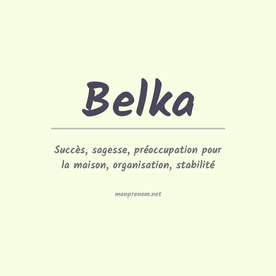 Prénom Belka
