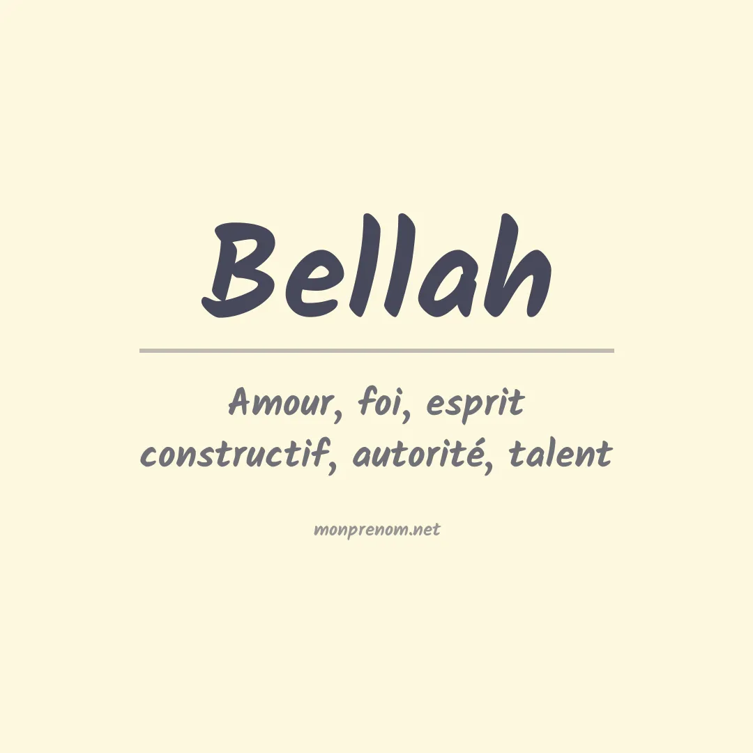 Prénom Bellah