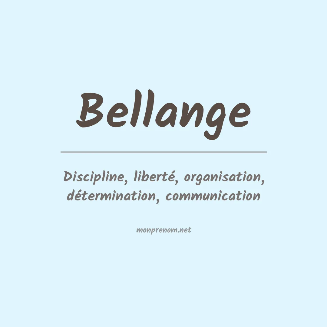 Signification du prénom Bellange
