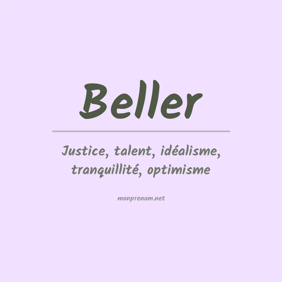 Prénom Beller