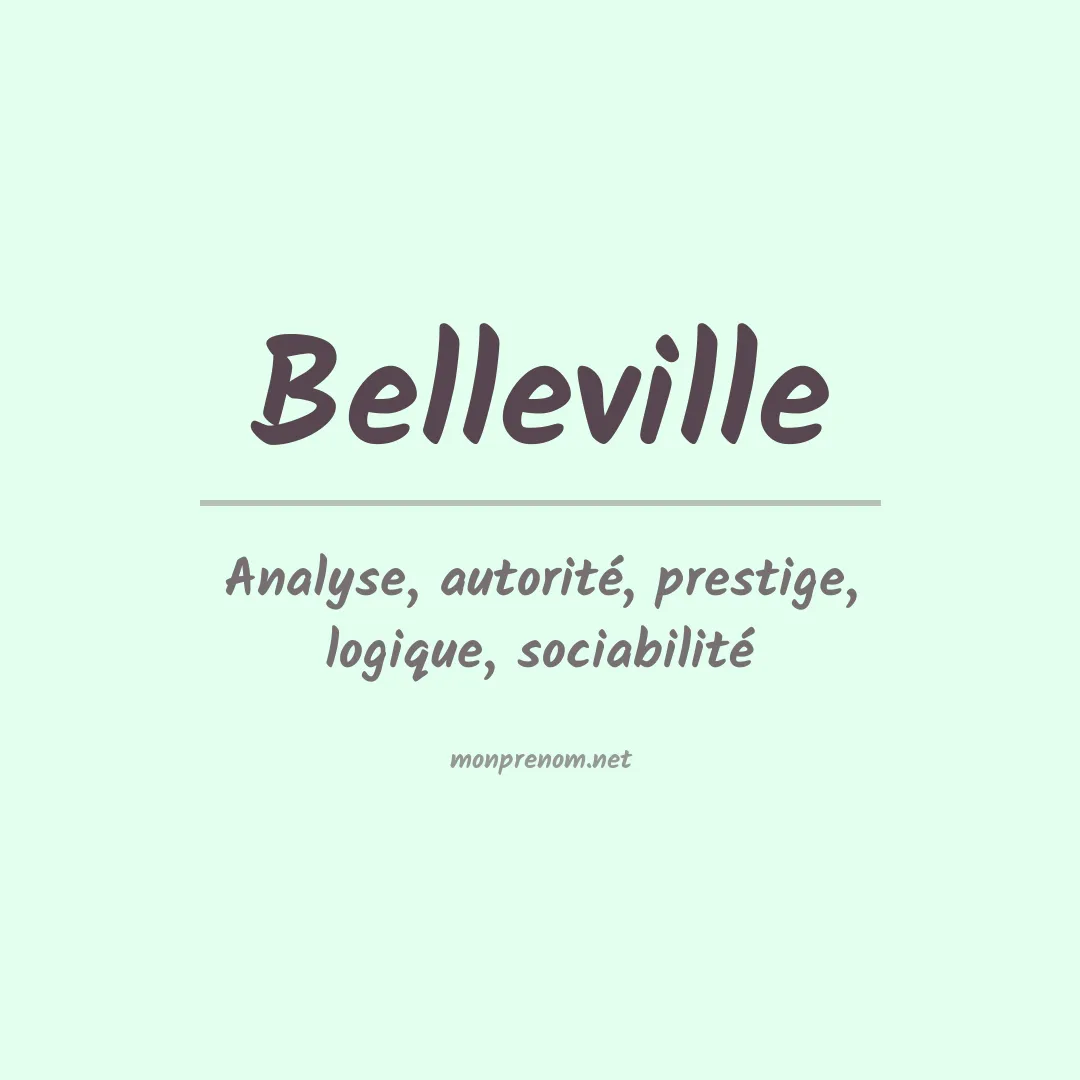 Prénom Belleville