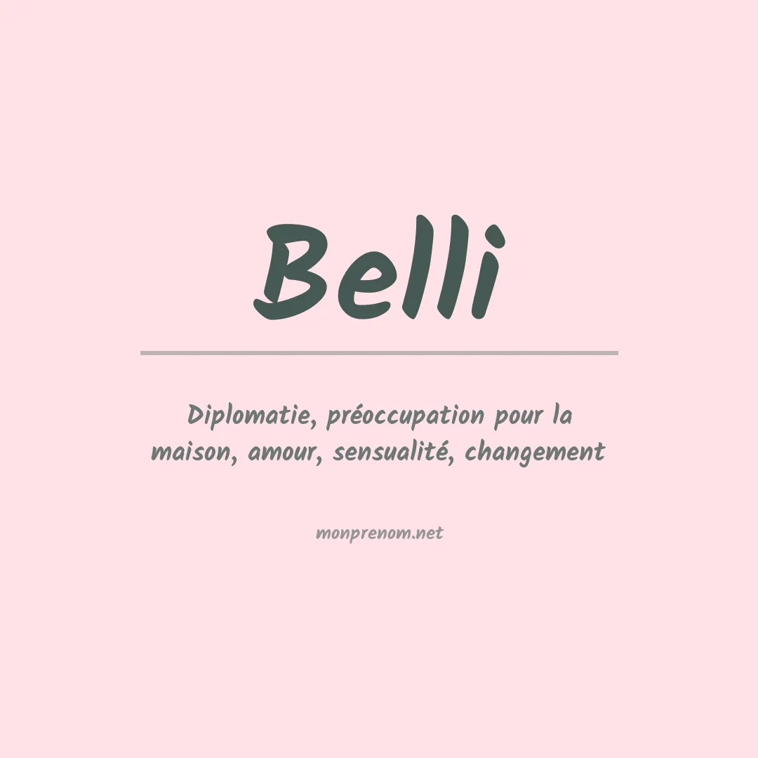 Prénom Belli