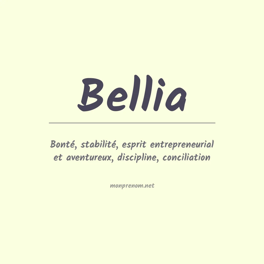 Prénom Bellia