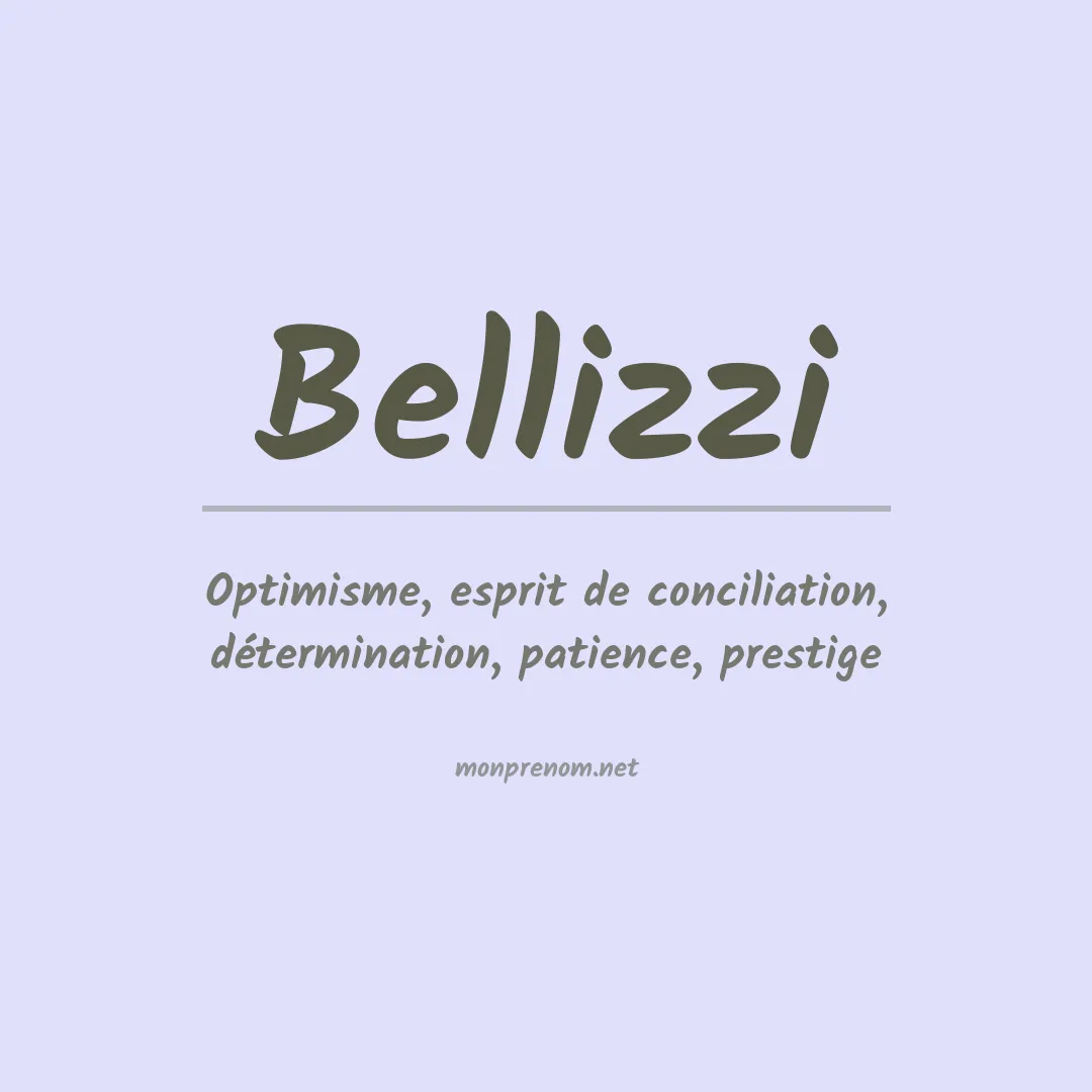 Signification du prénom Bellizzi