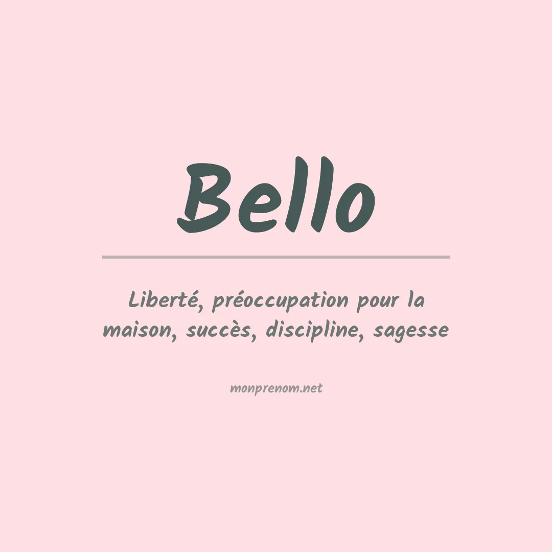 Prénom Bello
