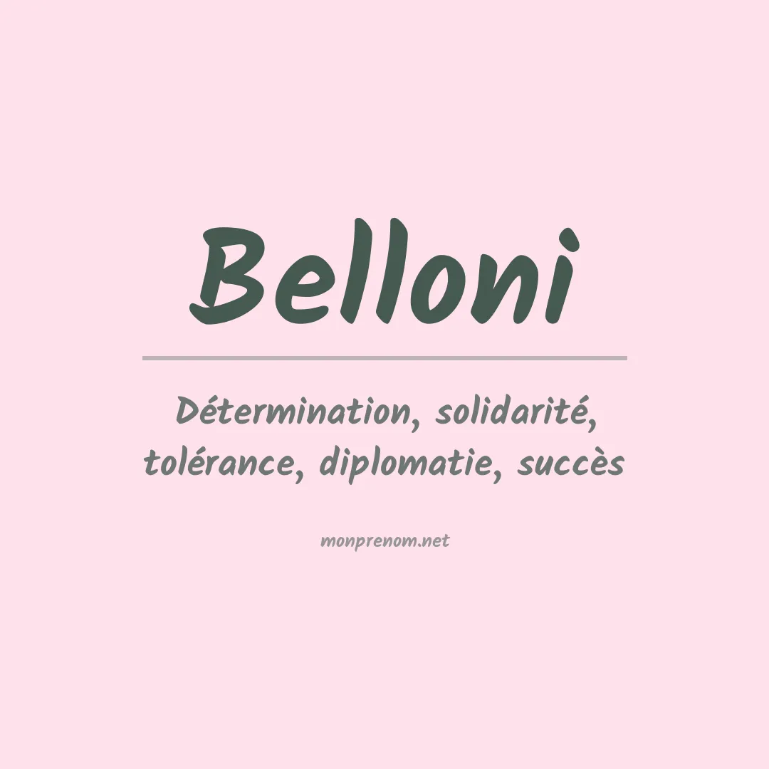 Prénom Belloni