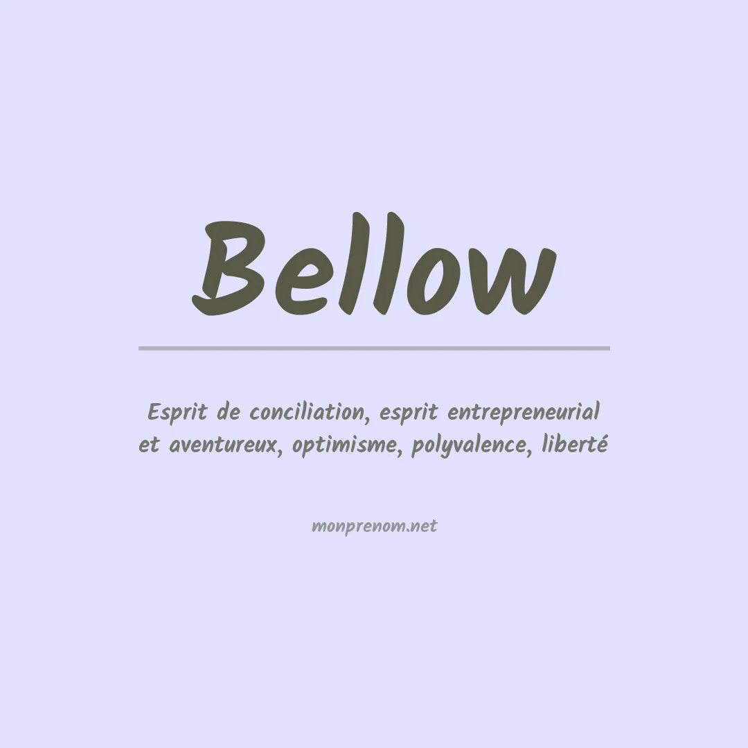 Prénom Bellow