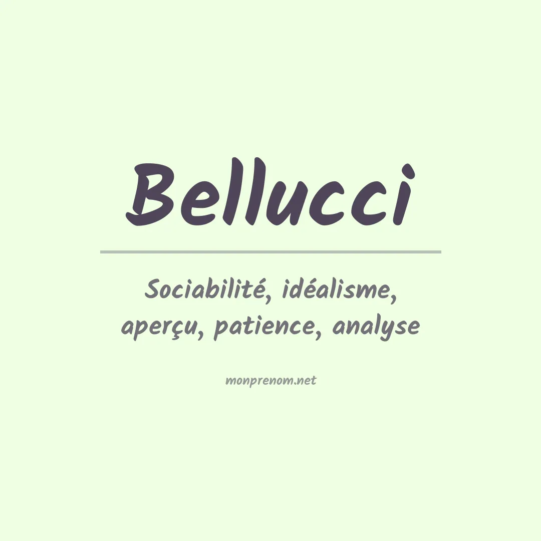 Prénom Bellucci